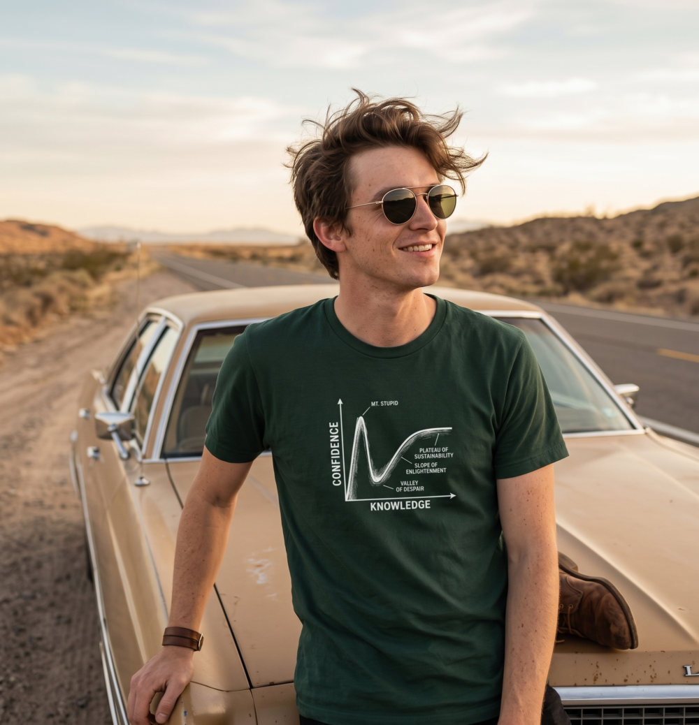 Dunning Kruger Effect — road trip forest green 20260925 065202