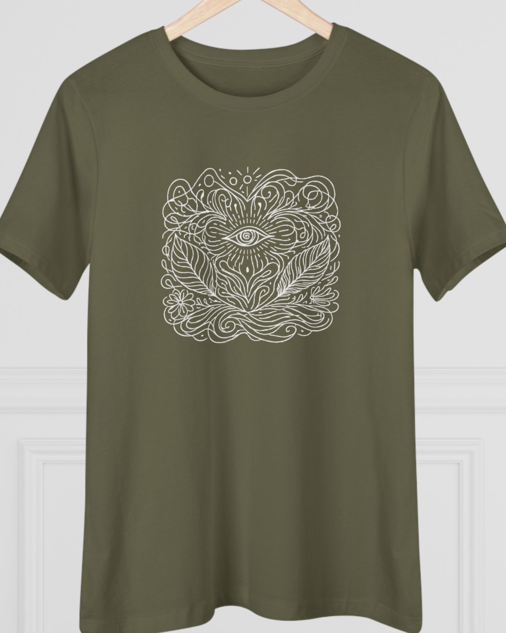 All Seeing Eye Botanical, Women's Tee — hero forest green 20261003