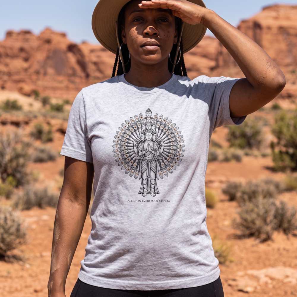 All Up in Everybody's Isness, Women's Tee — desert heather gray 20261011 185211