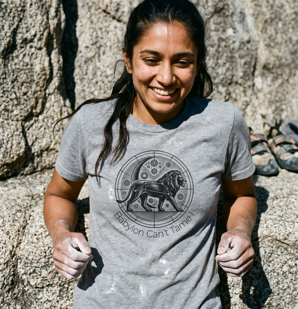 Babylon Striding Lion — climbing heather gray 20261002 071109