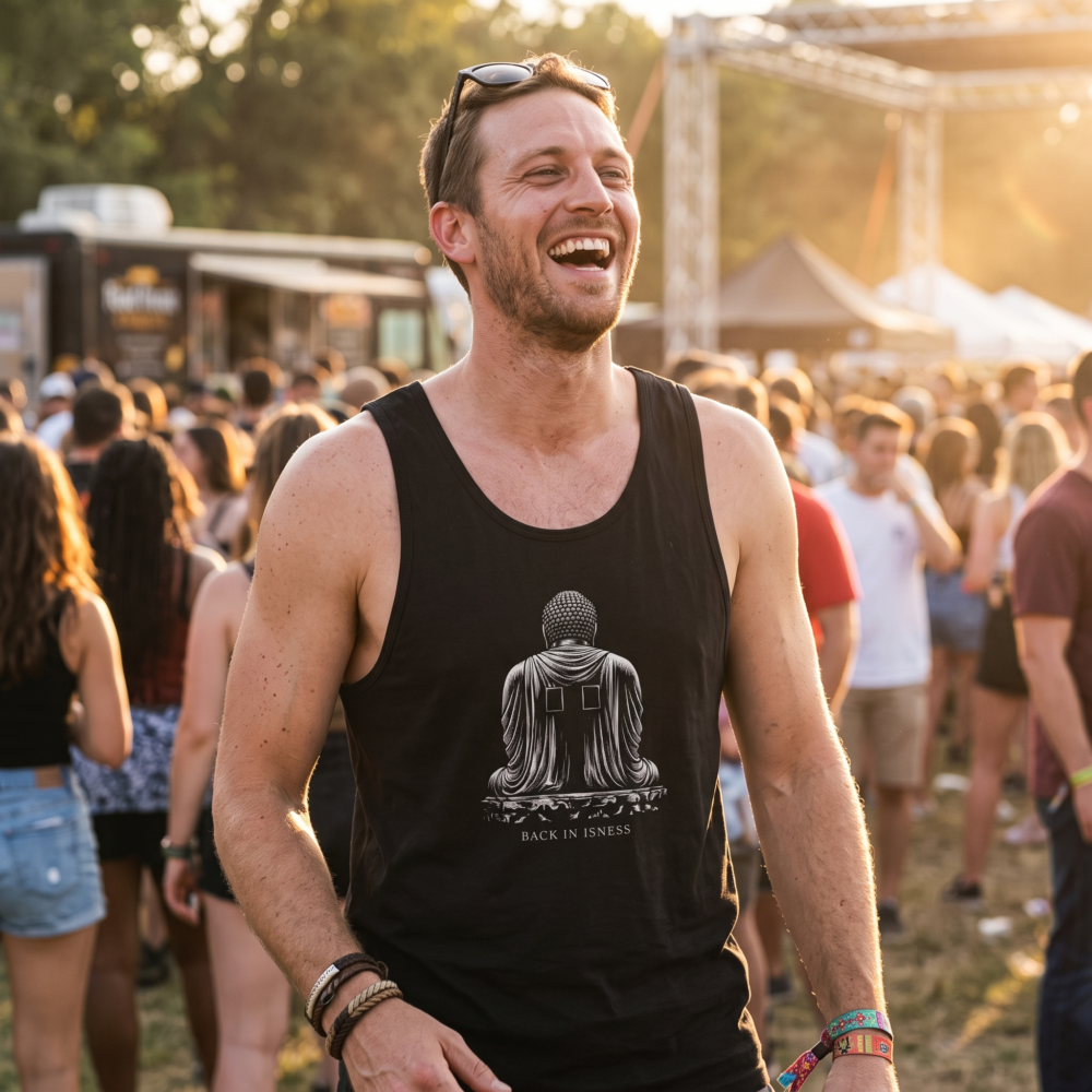 Back in Isness, Tank Top — festival black 20261011 072821
