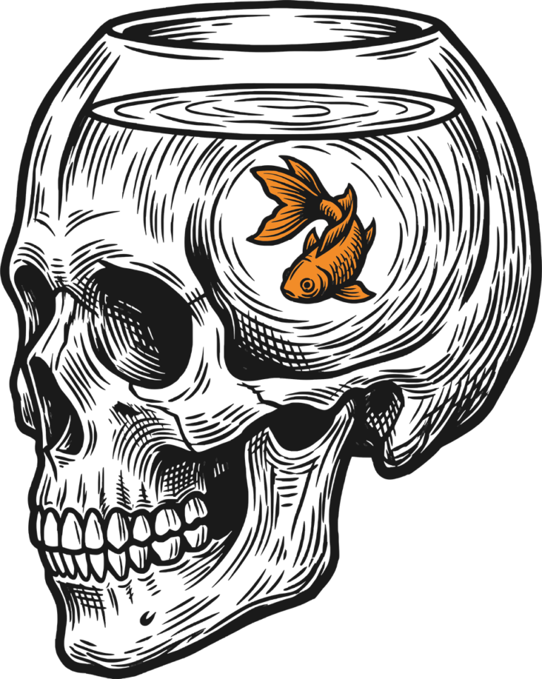 be a goldfish, the print
