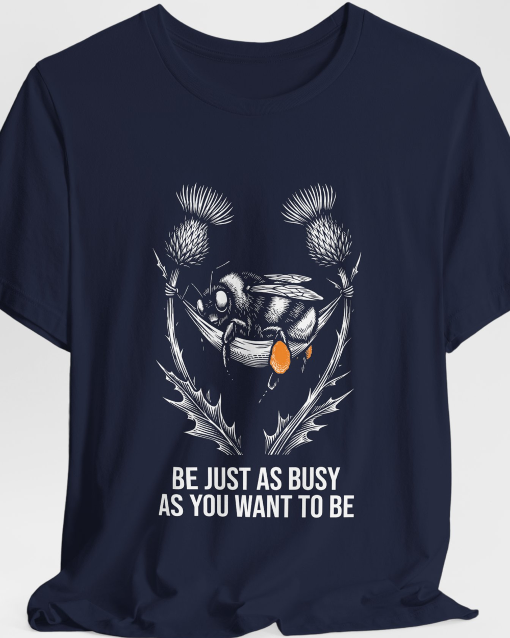 Be Just as Busy — hero navy 20261007