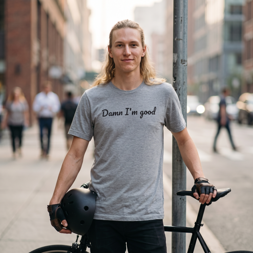 Damn I'm good — bike messenger heather gray 20261011 192304