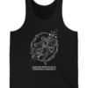 Dancing particles of condensed radiance, Tank Top — hero black 20261004