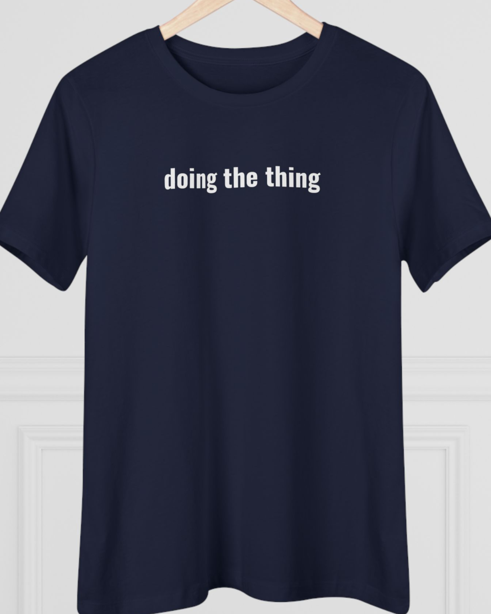 Doing the thing, Women's Tee — hero navy 20261002