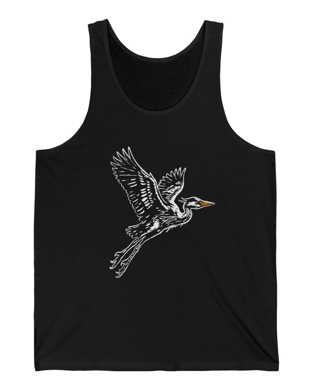 Great Blue Heron, Tank Top — hero-black-20261012-110239 Great Blue Heron, Tank Top — hero black 20261012