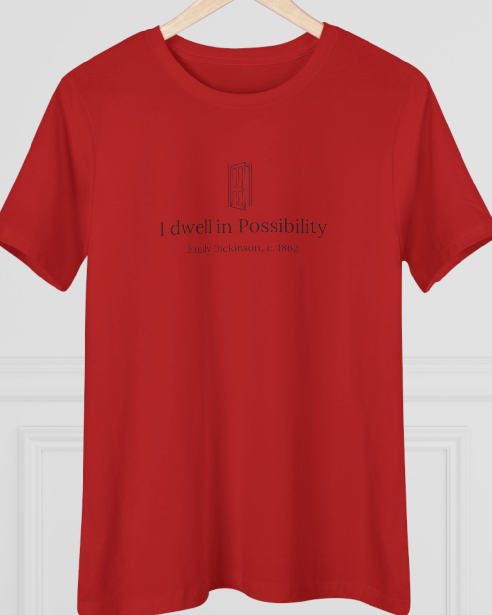 I Dwell in Possibility, Women's Tee — hero red 20261012