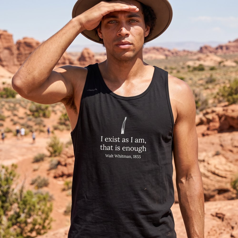 I Exist as I Am, Tank Top — desert black 20261012 170916
