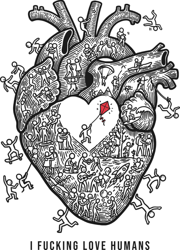 I fucking love / humans, the print