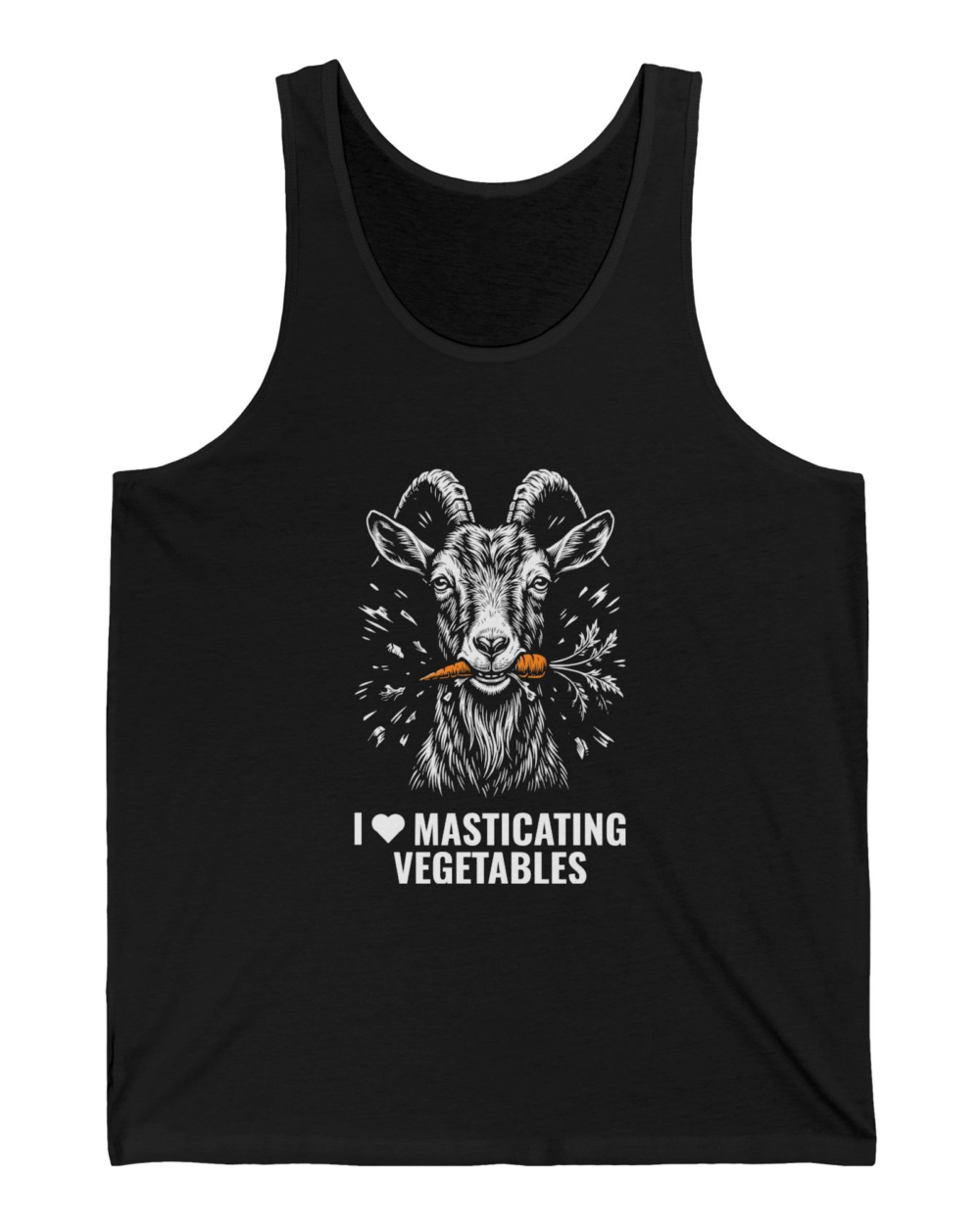 I Heart Masticating Vegetables, Tank Top — hero black 20261005