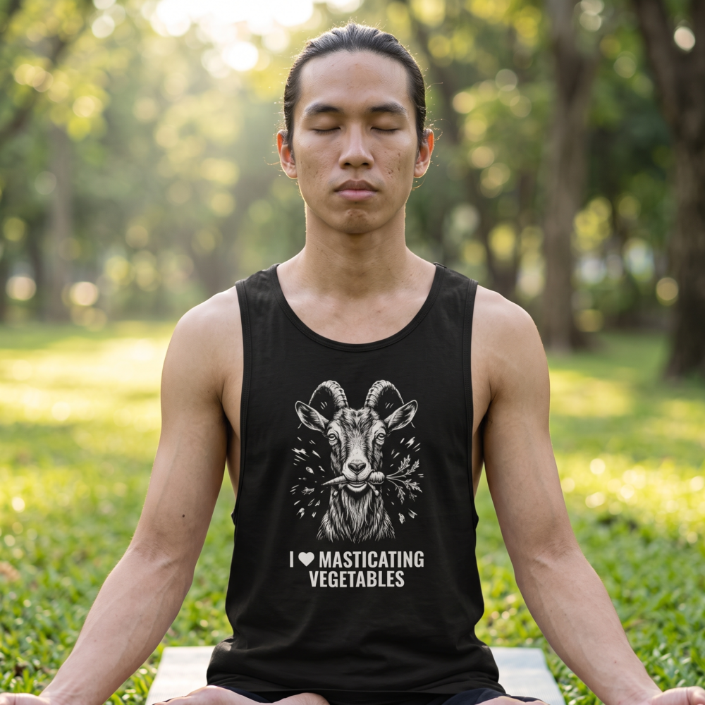 I Heart Masticating Vegetables, Tank Top — yoga black 20261005 204337