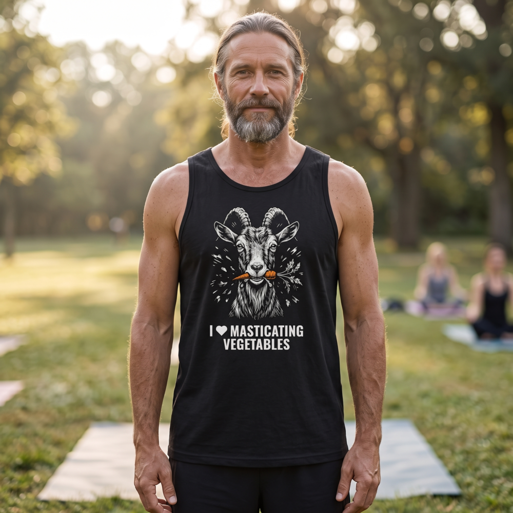 I Heart Masticating Vegetables, Tank Top — yoga black 20261011 192619