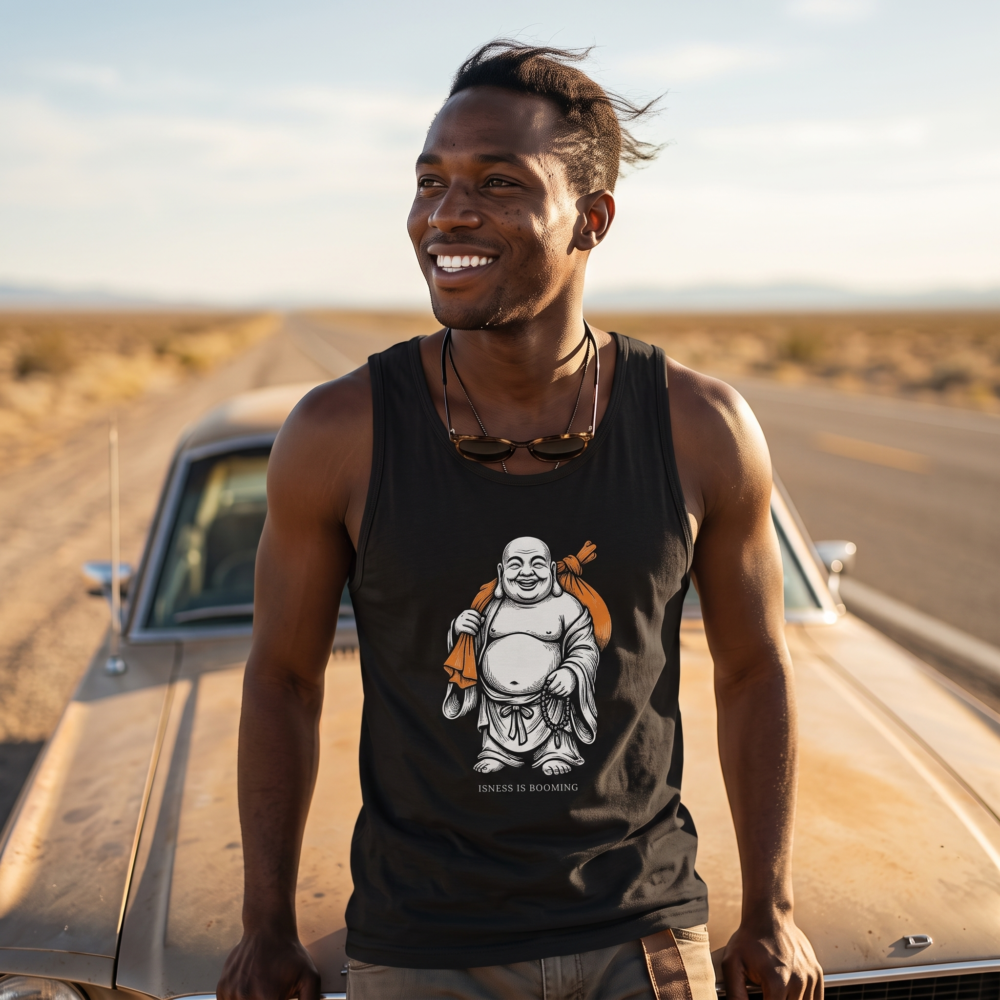 Isness Is Booming, Tank Top — road trip black 20261010 172151