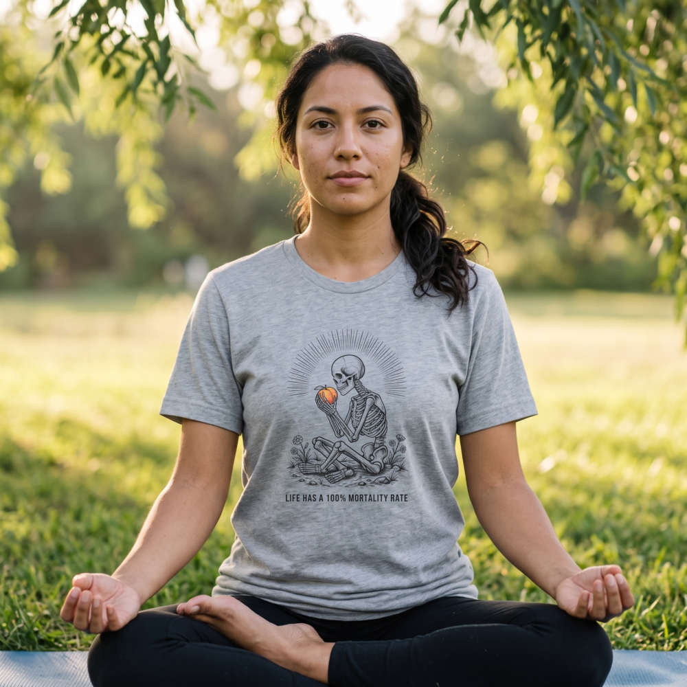 Life has a 100% mortality rate, Women's Tee — yoga heather gray 20261005 002445