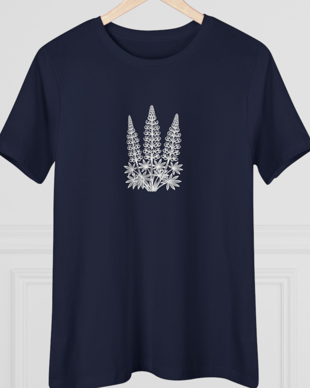 Lupine Cluster, Women's Tee — hero navy 20261004