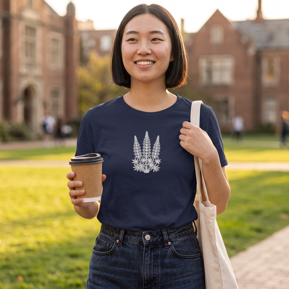 Lupine Cluster, Women's Tee — preppy navy 20261004 195857
