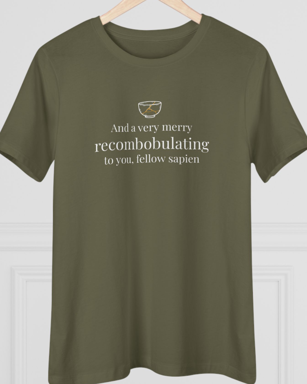 Merry Recombobulating Fellow Sapien, Women's Tee — hero forest green 20261011