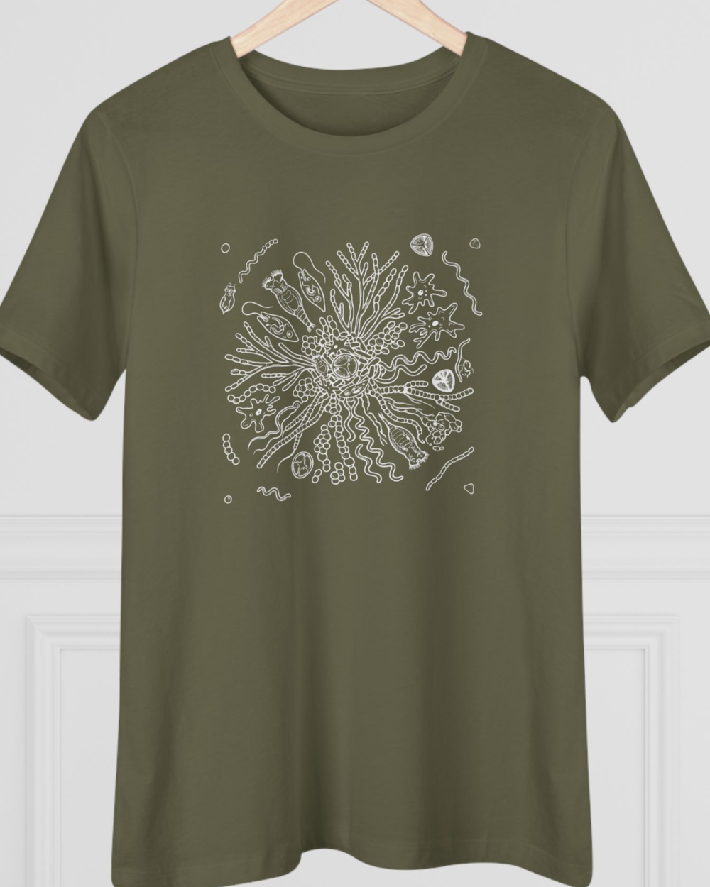Microbial Ecosystem v3, Women's Tee — hero forest green 20261003