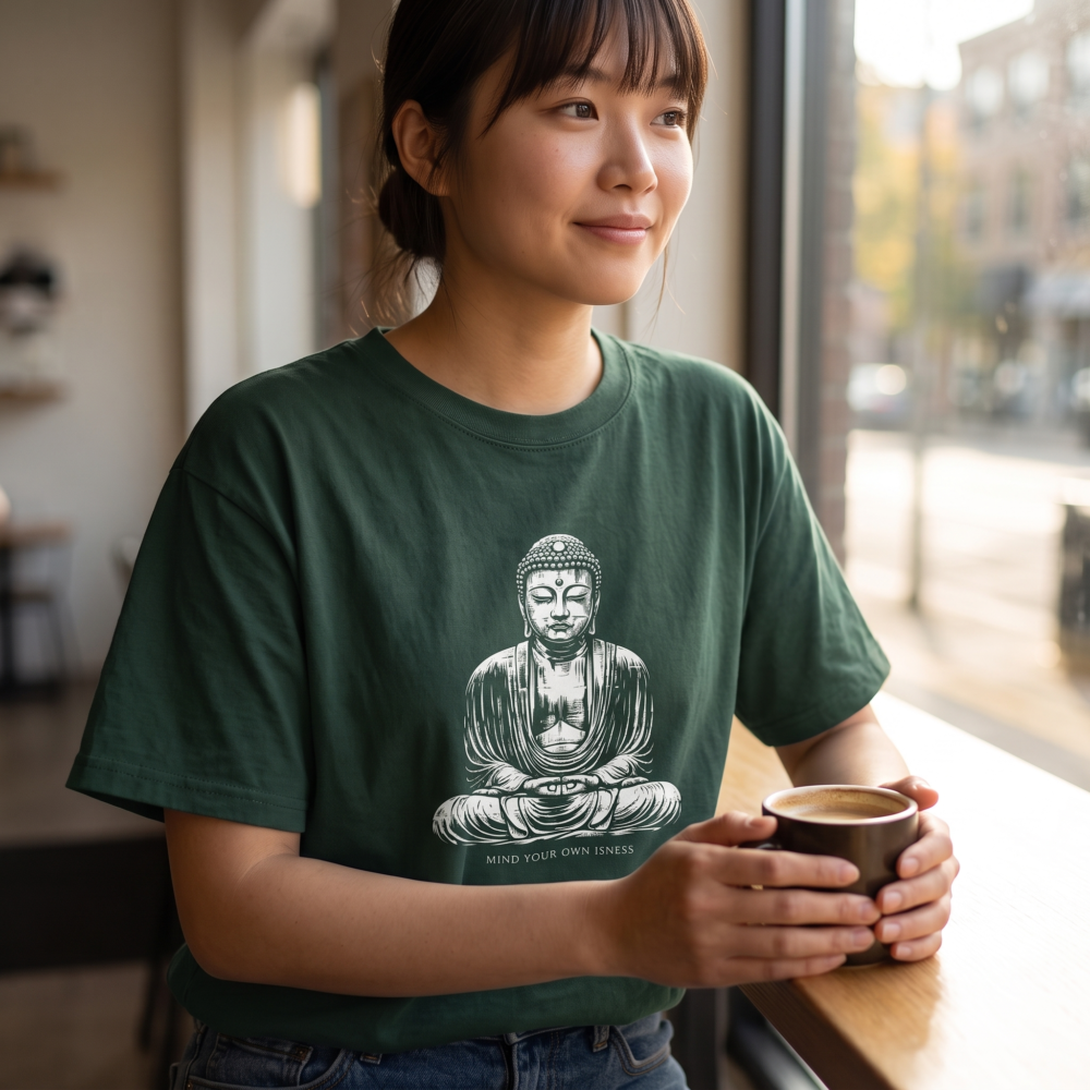 Mind Your Own Isness — cozy forest green 20261010 164219