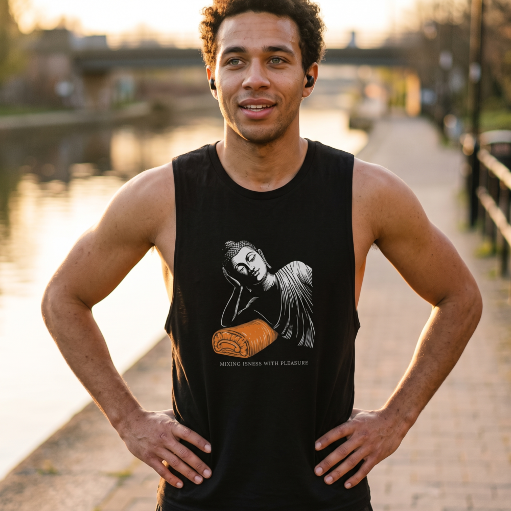 Mixing Isness with Pleasure, Tank Top — running black 20261011 064730