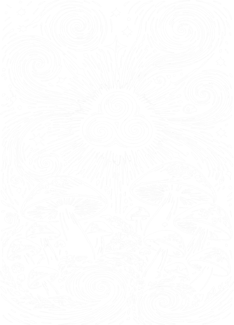 Mushroom Triskelion (Dark), the print