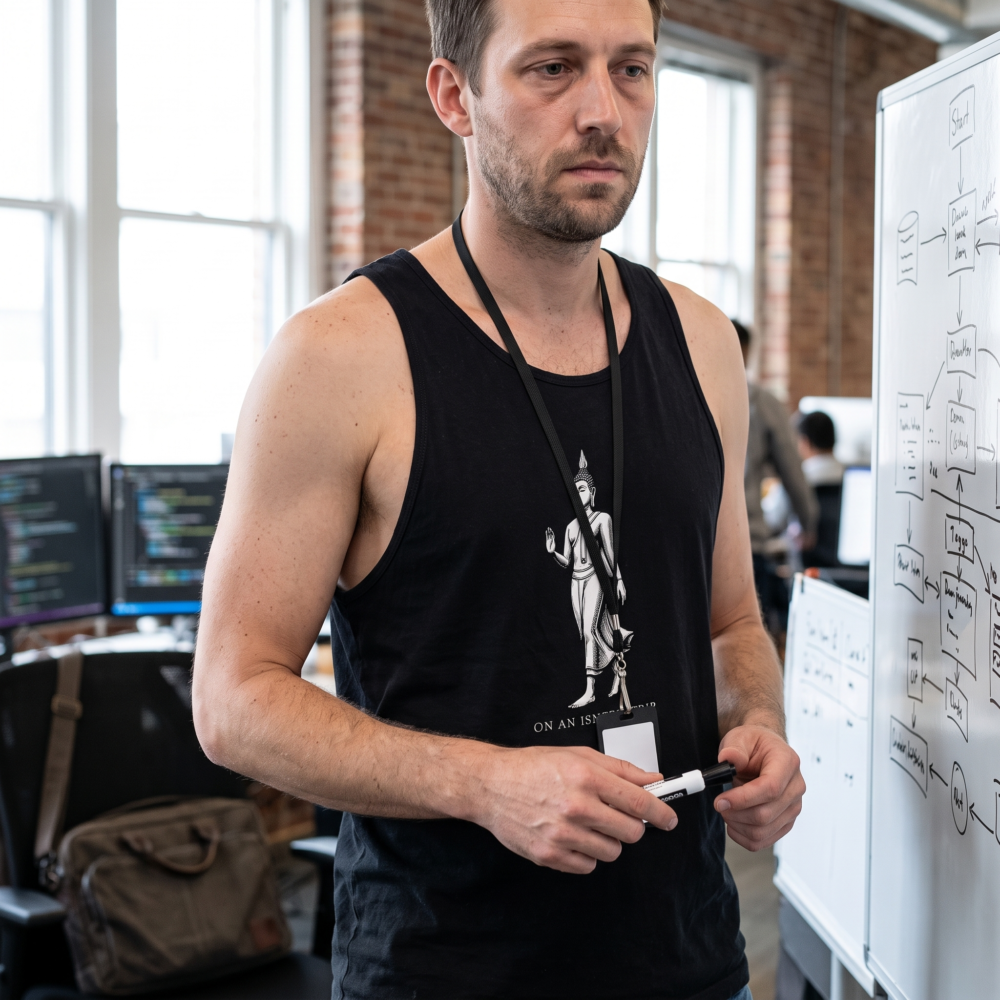 On an Isness Trip, Tank Top — tech black 20261011 071148