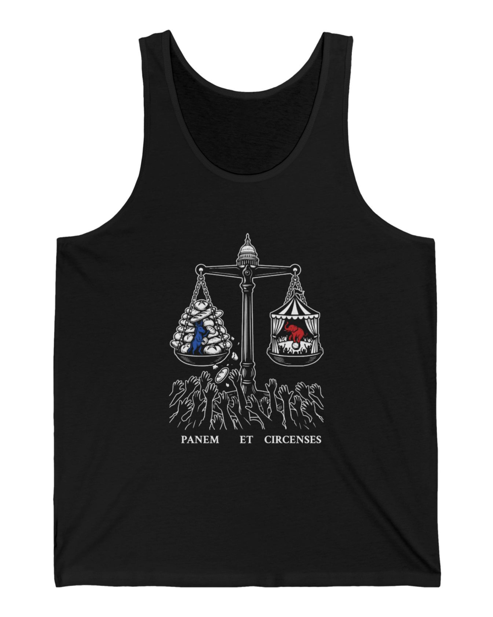 Panem et circenses, Tank Top — hero black 20261005