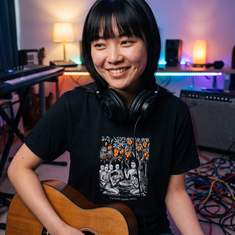 Pleasure Doing Isness, Women's Tee — musician black 20261010 233005