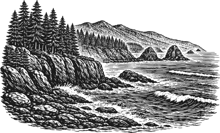 PNW Coastline, the print