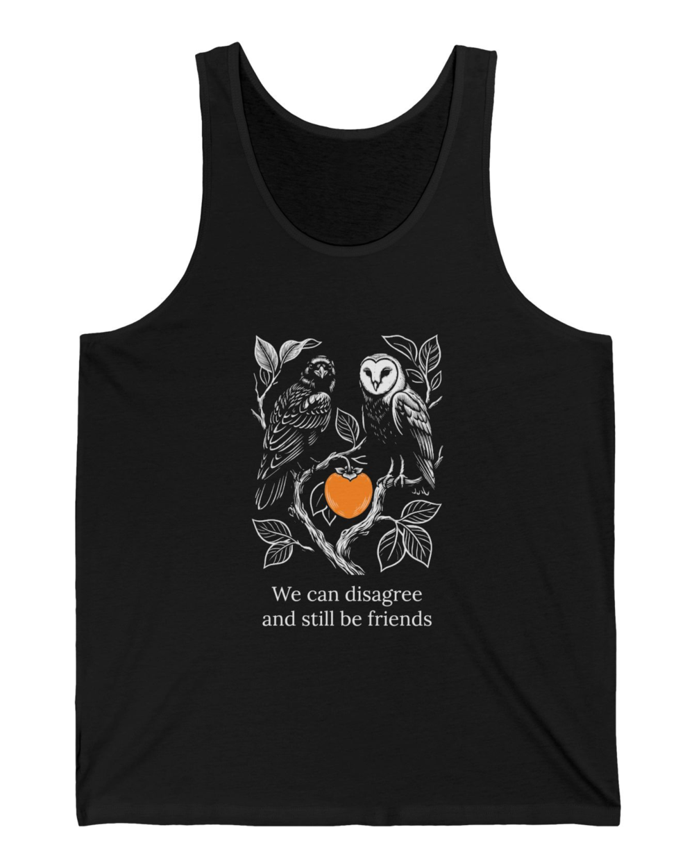 We can disagree, Tank Top — hero black 20261007